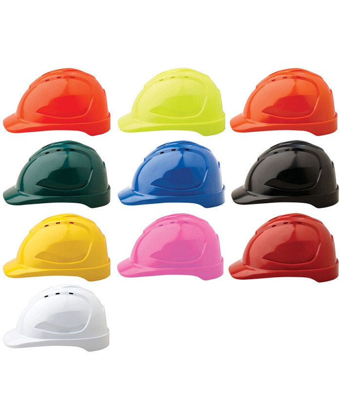 V9 Hard Hat Vented Pushlock Harness White Hard Hat Pro Choice