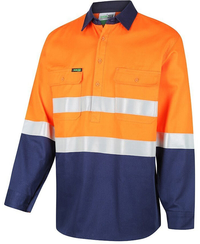 SHIELDTEC FR HI VIS 2 TONE OPEN FRONT TAPED SHIRT