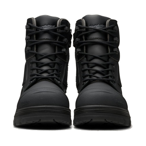 WORKWEAR, SAFETY & CORPORATE CLOTHING SPECIALISTS - 8561 - RotoFlex - Black water-resistant leather 150mm zip side safety boot