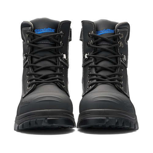 WORKWEAR, SAFETY & CORPORATE CLOTHING SPECIALISTS - 997 - Xfoot Rubber - Black Water Resistant Zip Side 150Mm Ankle Boot