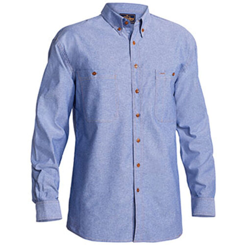 WORKWEAR, SAFETY & CORPORATE CLOTHING SPECIALISTS - CHAMBRAY SHIRT - LONG SLEEVE