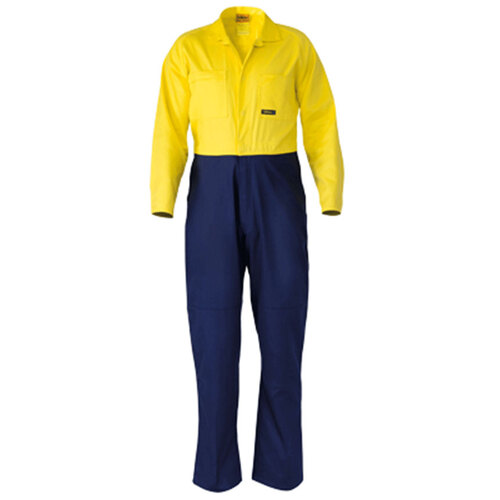 WORKWEAR, SAFETY & CORPORATE CLOTHING SPECIALISTS - 2 TONE HI VIS COVERALLS REGULAR WEIGHT