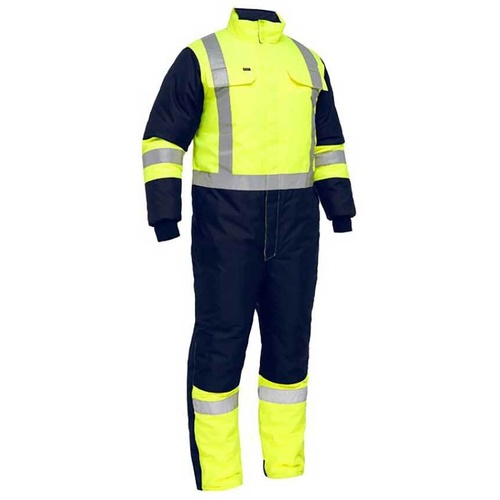 WORKWEAR, SAFETY & CORPORATE CLOTHING SPECIALISTS - X TAPED TWO TONE HI VIS FREEZER COVERALL
