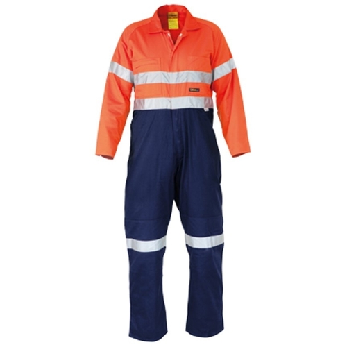 WORKWEAR, SAFETY & CORPORATE CLOTHING SPECIALISTS - 2 TONE HI VIS LIGHTWEIGHT COVERALLS 3M REFLECTIVE TAPE