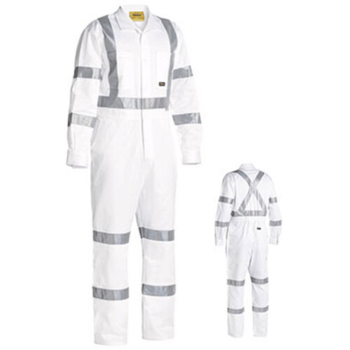 WORKWEAR, SAFETY & CORPORATE CLOTHING SPECIALISTS - TAPED NIGHT COTTON DRILL COVERALL