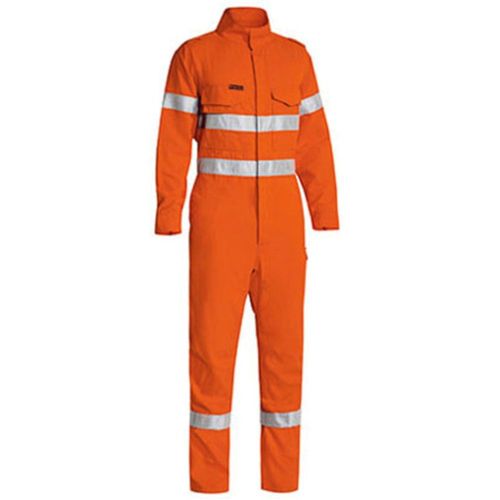 WORKWEAR, SAFETY & CORPORATE CLOTHING SPECIALISTS - TENCATE TECASAFE  PLUS 580 TAPED HI VIS LIGHTWEIGHT FR NON VENTED ENGINEERED COVERALL