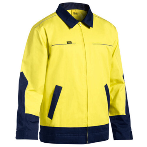 WORKWEAR, SAFETY & CORPORATE CLOTHING SPECIALISTS HI VIS DRILL JACKET WITH LIQUID REPELLENT FINISH