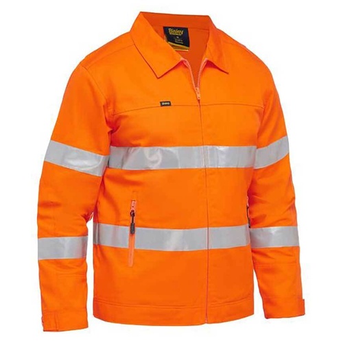 WORKWEAR, SAFETY & CORPORATE CLOTHING SPECIALISTS - TAPED HI VIS DRILL JACKET WITH LIQUID REPELLENT FINISH