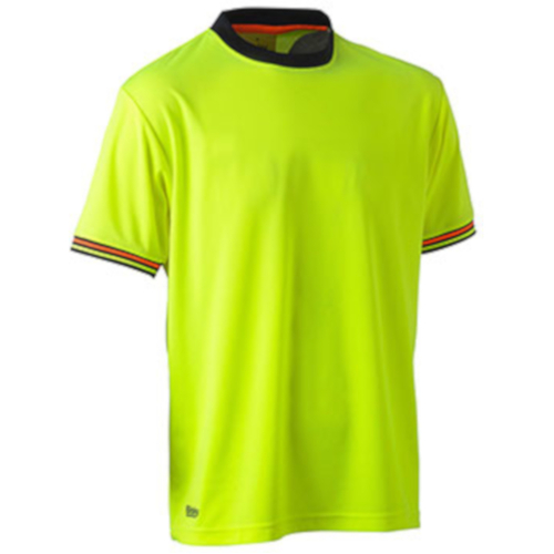 WORKWEAR, SAFETY & CORPORATE CLOTHING SPECIALISTS - HI VIS POLYESTER MESH T-SHIRT - SHORT SLEEVE