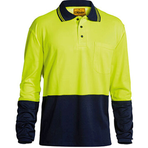 WORKWEAR, SAFETY & CORPORATE CLOTHING SPECIALISTS - HI VIS POLO SHIRT - LONG SLEEVE