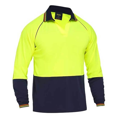WORKWEAR, SAFETY & CORPORATE CLOTHING SPECIALISTS TWO TONE HI VIS LONG SLEEVE POLO