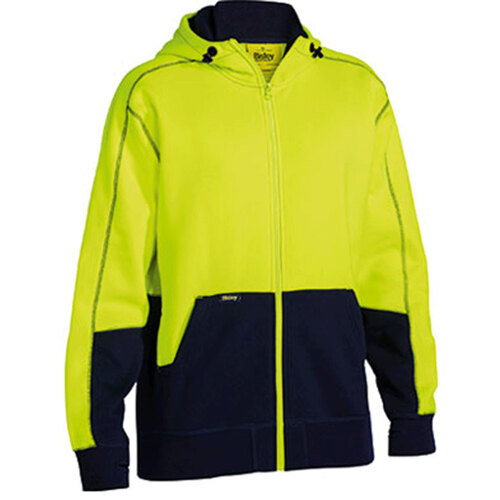 WORKWEAR, SAFETY & CORPORATE CLOTHING SPECIALISTS - HI VIS FLEECE HOODIE