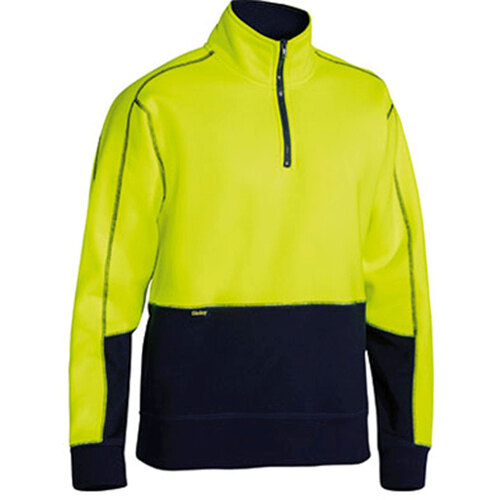 WORKWEAR, SAFETY & CORPORATE CLOTHING SPECIALISTS - HI VIS FLEECE ZIP PULLOVER