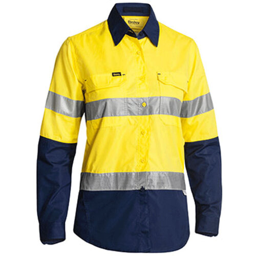 WORKWEAR, SAFETY & CORPORATE CLOTHING SPECIALISTS - WOMENS 3M TAPED X AIRFLOW  RIPSTOP HI VIS SHIRT - LONG SLEEVE