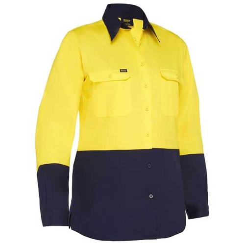 WORKWEAR, SAFETY & CORPORATE CLOTHING SPECIALISTS WOMEN'S COOL LIGHTWEIGHT HI VIS DRILL SHIRT