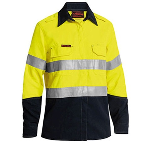 WORKWEAR, SAFETY & CORPORATE CLOTHING SPECIALISTS - WOMENS TENCATE TECASAFE  PLUS 580 TAPED HI VIS LIGHTWEIGHT FR VENTED SHIRT - LONG SLEEVE