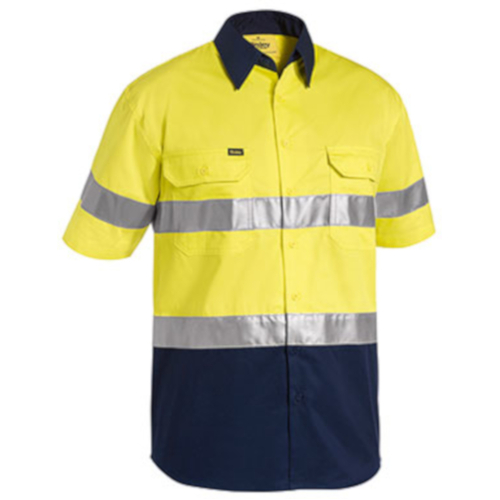 WORKWEAR, SAFETY & CORPORATE CLOTHING SPECIALISTS - 3M TAPED TWO TONE HI VIS COOL LIGHTWEIGHT SHIRT - SHORT SLEEVE