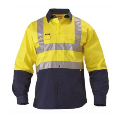 WORKWEAR, SAFETY & CORPORATE CLOTHING SPECIALISTS - 3M TAPED HI VIS DRILL SHIRT - LONG SLEEVE