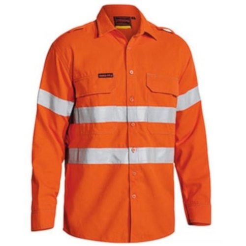 WORKWEAR, SAFETY & CORPORATE CLOTHING SPECIALISTS - TENCATE TECASAFE  PLUS 700 TAPED HI VIS FR VENTED SHIRT - LONG SLEEVE