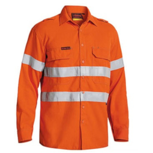 WORKWEAR, SAFETY & CORPORATE CLOTHING SPECIALISTS - TENCATE TECASAFE  PLUS TAPED 580 TAPED HI VIS LIGHTWEIGHT FR VENTED SHIRT - LONG SLEEVE