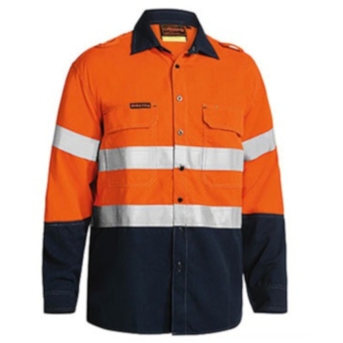 WORKWEAR, SAFETY & CORPORATE CLOTHING SPECIALISTS TENCATE TECASAFE  PLUS 580 TAPED HI VIS LIGHTWEIGHT FR VENTED SHIRT - LONG SLEEVE