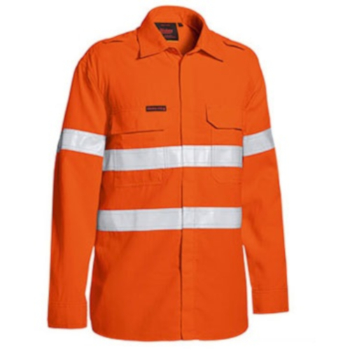 WORKWEAR, SAFETY & CORPORATE CLOTHING SPECIALISTS TENCATE TECASAFE  PLUS TAPED  HI VIS FR LIGHTWEIGHT VENTED SHIRT - LONG SLEEVE