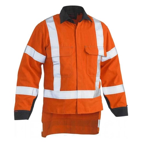 WORKWEAR, SAFETY & CORPORATE CLOTHING SPECIALISTS TENCATE TECASAFE  PLUS 700 X TAPED HI VIS TTMC-W FR VENTED SHIRT - LONG SLEEVE