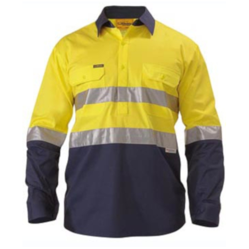 WORKWEAR, SAFETY & CORPORATE CLOTHING SPECIALISTS 3M TAPED CLOSED FRONT COOL LIGHTWEIGHT HI VIS SHIRT - LONG SLEEVE