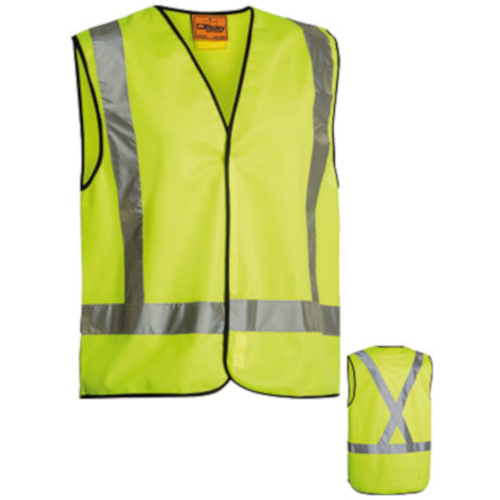 WORKWEAR, SAFETY & CORPORATE CLOTHING SPECIALISTS - HI VIS VEST X BACK TAPE