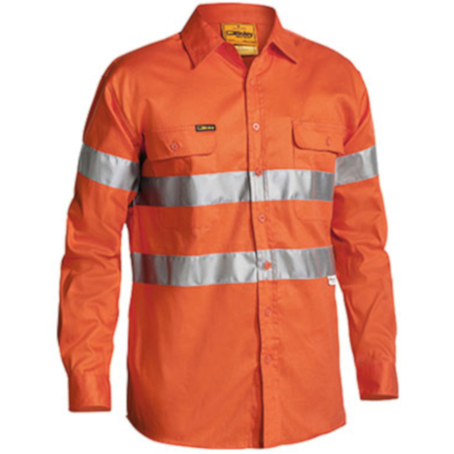 WORKWEAR, SAFETY & CORPORATE CLOTHING SPECIALISTS - 3M TAPED HI VIS DRILL SHIRT - LONG SLEEVE