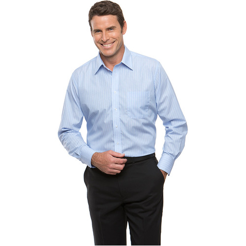 WORKWEAR, SAFETY & CORPORATE CLOTHING SPECIALISTS - Shadow Stripe Long Sleeve Shirt - Mens