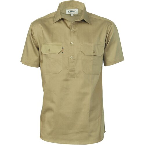 WORKWEAR, SAFETY & CORPORATE CLOTHING SPECIALISTS - Cotton Drill Close Front Work Shirt - Short Sleeve