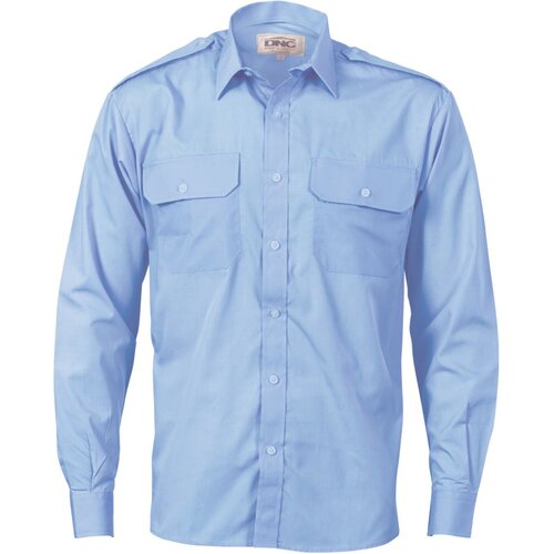 WORKWEAR, SAFETY & CORPORATE CLOTHING SPECIALISTS - Epaulette Polyester/Cotton Work Shirt - Long Sleeve