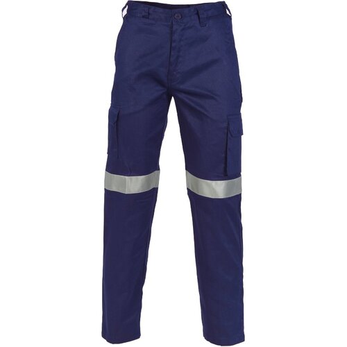 WORKWEAR, SAFETY & CORPORATE CLOTHING SPECIALISTS - Lightweight Cotton Cargo Pants with 3M R/Tape