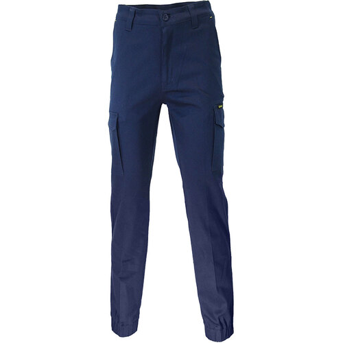 WORKWEAR, SAFETY & CORPORATE CLOTHING SPECIALISTS - SLIMFLEX CARGO PANTS- ELASTIC CUFFS