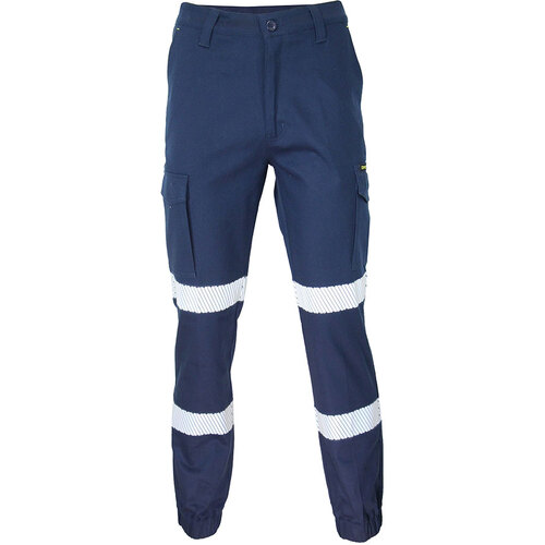 WORKWEAR, SAFETY & CORPORATE CLOTHING SPECIALISTS - SLIMFLEX BIO-MOTION SEGMENT TAPED CARGO PANTS - ELASTIC CUFFS