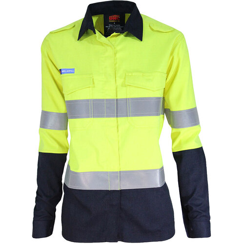 WORKWEAR, SAFETY & CORPORATE CLOTHING SPECIALISTS LADIES INHERENT FR PPE2 2 TONE D/N SHIRT