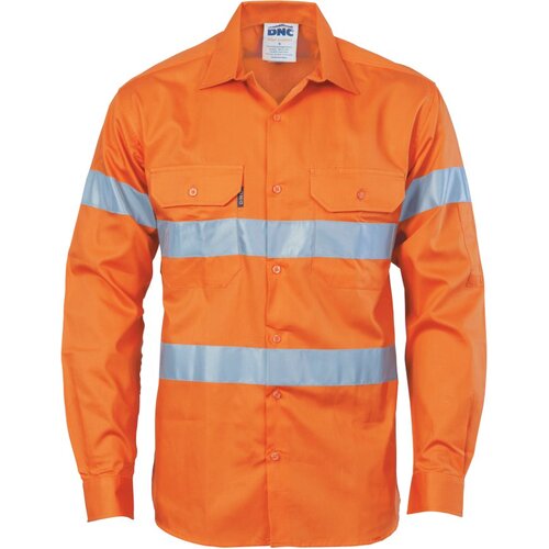 WORKWEAR, SAFETY & CORPORATE CLOTHING SPECIALISTS - HIVIS D/N DRILL SHIRT