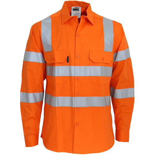 WORKWEAR, SAFETY & CORPORATE CLOTHING SPECIALISTS - Hi-Vis 3 way Cool-Breeze VIC Rail Shirt