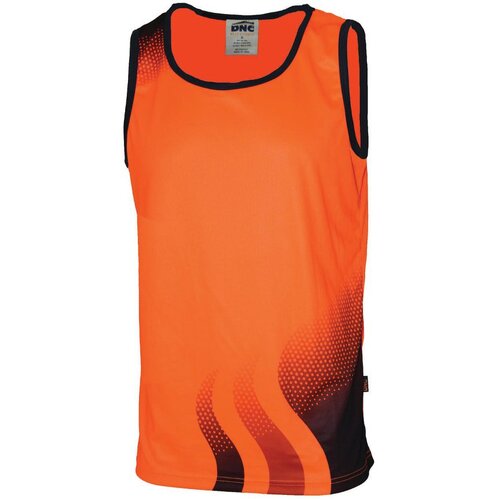 WORKWEAR, SAFETY & CORPORATE CLOTHING SPECIALISTS - WAVE HIVIS SUBLIMATED SINGLET