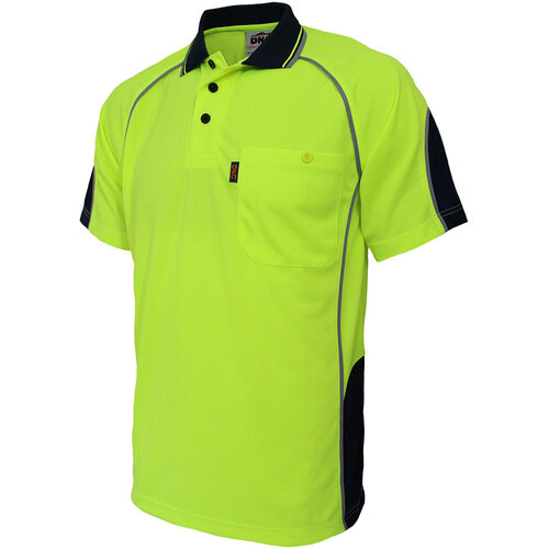 WORKWEAR, SAFETY & CORPORATE CLOTHING SPECIALISTS - HiVis Semicircle-Piping Polo