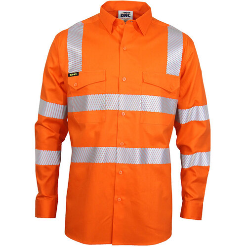 WORKWEAR, SAFETY & CORPORATE CLOTHING SPECIALISTS HiVis Segment Taped Coolight VIC Rail Shirt