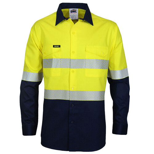 WORKWEAR, SAFETY & CORPORATE CLOTHING SPECIALISTS - HiVis 2 Tone Segment Taped Coolight Shirt