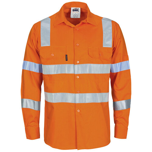 WORKWEAR, SAFETY & CORPORATE CLOTHING SPECIALISTS - HIVIS L/W BIO-MOTION SHOULDER STRIPE & X BACK SHIRT