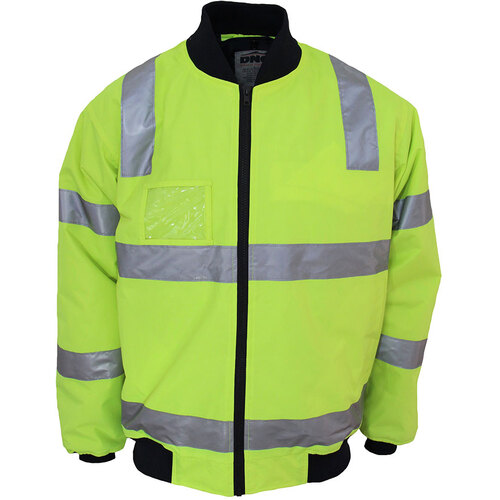 WORKWEAR, SAFETY & CORPORATE CLOTHING SPECIALISTS - HiVis Hoop Pattern Flying Jacket Bio-motion Tape