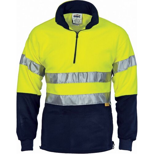 WORKWEAR, SAFETY & CORPORATE CLOTHING SPECIALISTS HiVis Two Tone 1/2 Zip Polar Fleece with CSR R/Tape