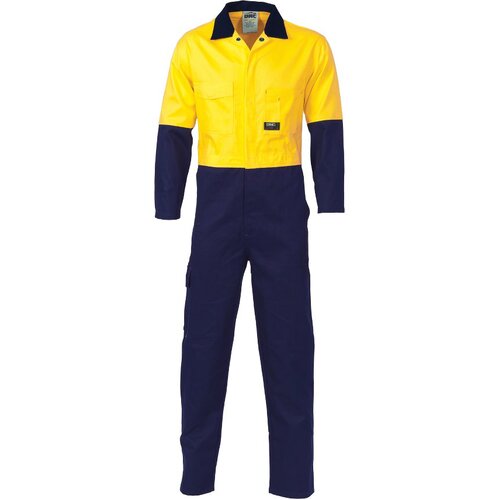 WORKWEAR, SAFETY & CORPORATE CLOTHING SPECIALISTS HiVis Cool-Breeze 2-Tone LightWeight Cotton Coverall