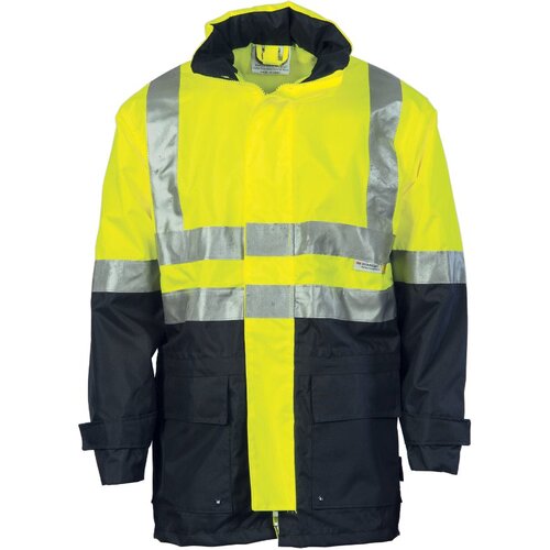 WORKWEAR, SAFETY & CORPORATE CLOTHING SPECIALISTS HiVis Two Tone Breathable Rain Jacket with 3M R/ Tape