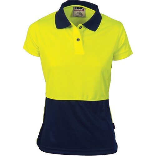 WORKWEAR, SAFETY & CORPORATE CLOTHING SPECIALISTS - Ladies HiVis Two Tone Polo - Short Sleeve