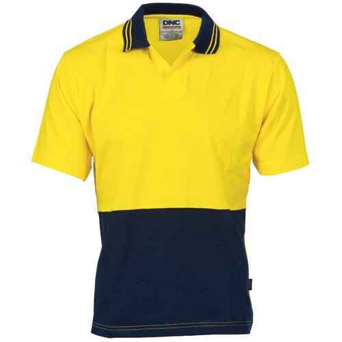 WORKWEAR, SAFETY & CORPORATE CLOTHING SPECIALISTS - Hivis Cool Breeze Cotton Jersey Food Industry Polo - Short Sleeve